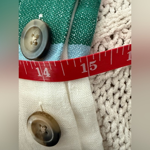 Boden UK10P US6P Linen Blend Willa Midi Dress Ivory Stripe - Picture 9 of 9